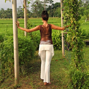 FLARED PANTS and lace skirt, tribal fusion belly dance pants, hooping flowy pants