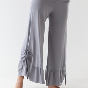 WIDE LEGS DANCE Pants with Cinched Drawstring Detail - Yoga lounge dance pants -