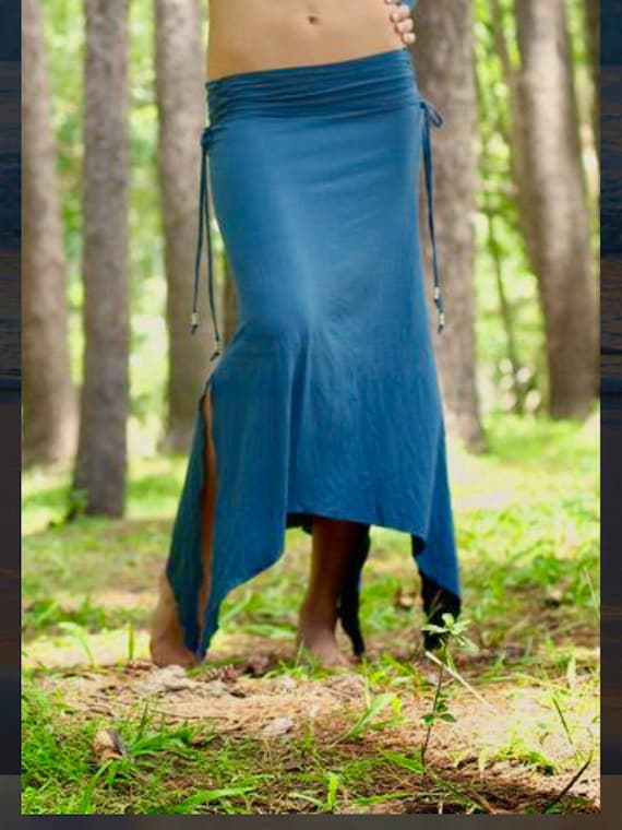 LONG FLOWY sexy skirt with open slits long boho skirt with Etsy