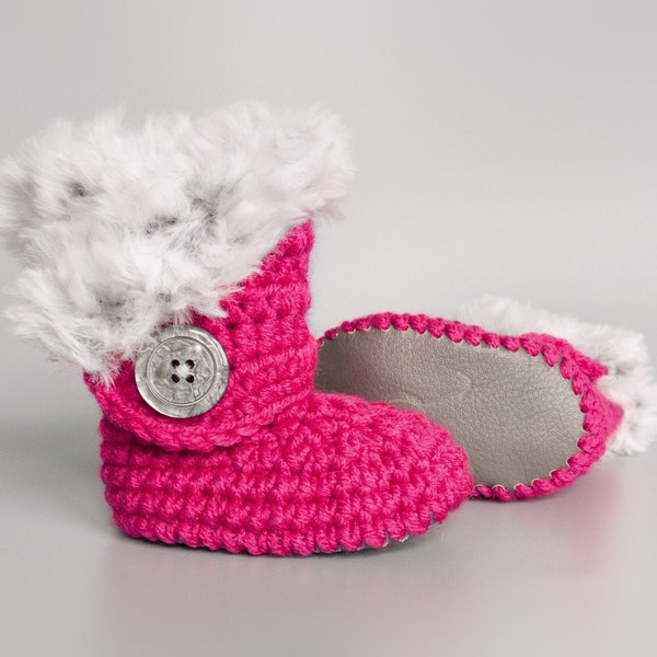 hot pink baby shoes