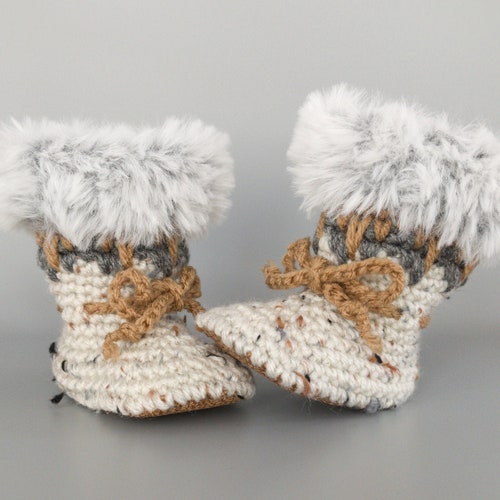 Winter Baby Shoes Gender Neutral Baby Gift Oatmeal Baby Etsy