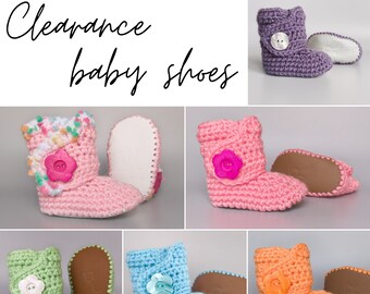 Unique Baby Gifts, Soft Pink and Pastel Blue Booties, Purple Baby Shoes, Flower Knit Girl Outfit, Newborn Soft Soles, Girl Gifts Under 15
