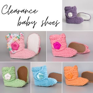 Unique Baby Gifts, Soft Pink and Pastel Blue Booties, Purple Baby Shoes, Flower Knit Girl Outfit, Newborn Soft Soles, Girl Gifts Under 15
