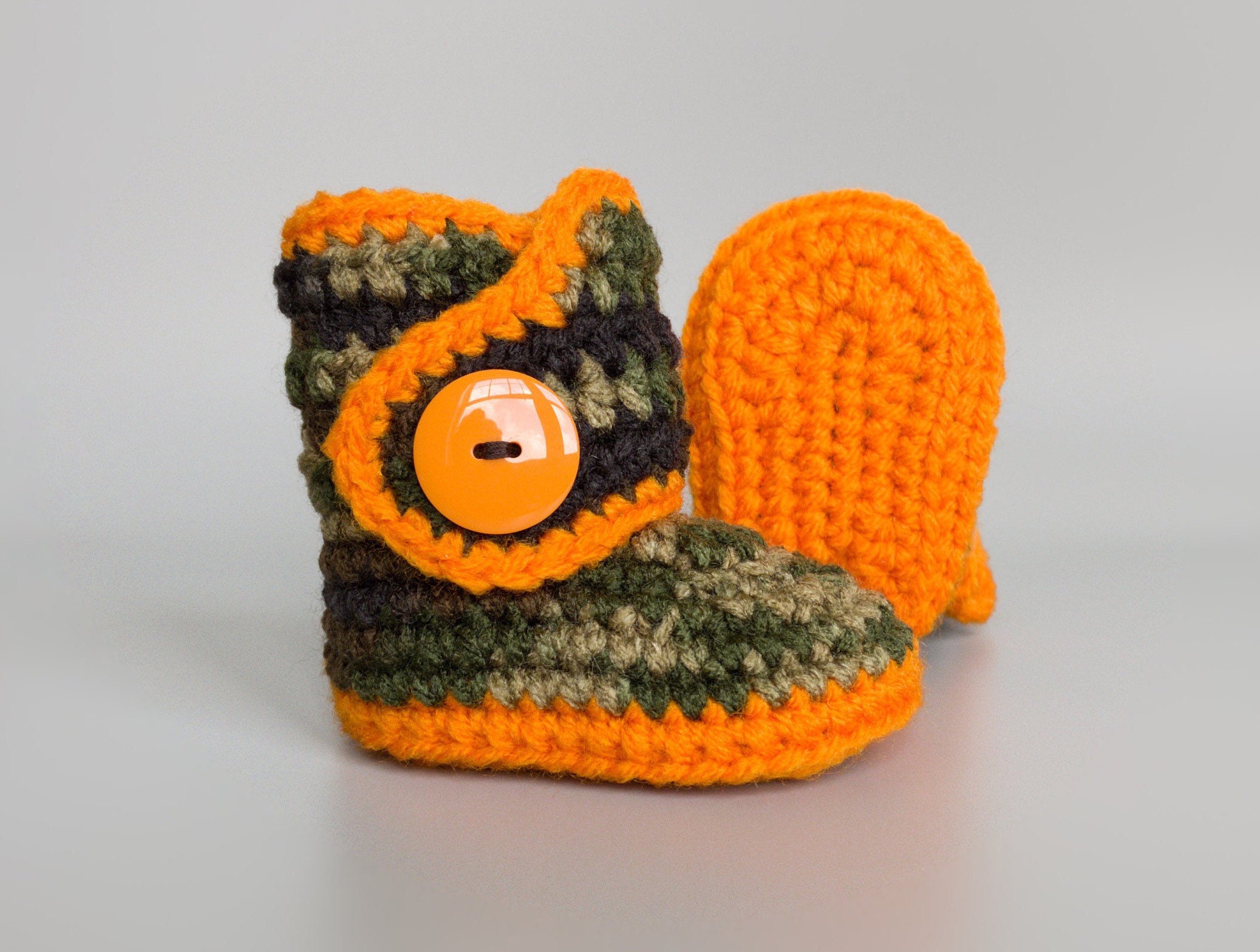 Camo Baby Clothes Caution Orange and 