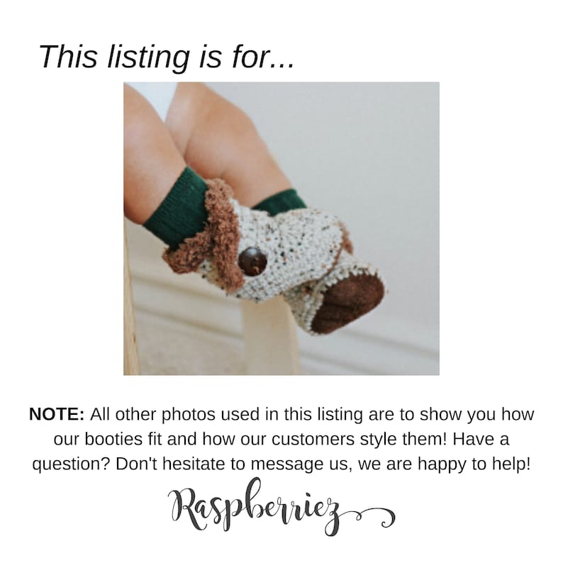 Crochet Baby Booties, Neutral Infant Boots, Ivory Baby Shoes, Suede Crib Shoes, Gender Reveal Gift, Brown Knit Booty, Unisex Baby Clothes bild 8
