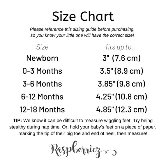 baby ugg size guide