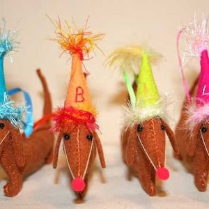 Dachshund de aniversário, coleção Teckel, Doxie, presente, enfeite, presente de aniversário, feito à mão, decoração