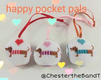 Happy Pocket Pal Doxie, lucky charm, pocket hug, pocket buddy