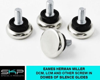 Deslizadores para Eames/Herman Miller DCM/LCM Domes Of Silence Pies de repuesto, atornillables, juego de 4