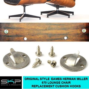 Cushion Hooks for EAMES / HERMAN MILLER 670 Lounge Chair / 671 Ottoman Replacement Cushion Hooks, Parts