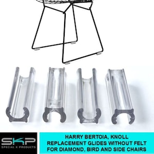 Bertoia Chair Sled Glides for Knoll Diamond, Bird, Side Chairs (Set of 4)