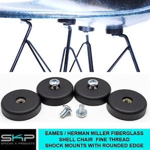 Eames/Herman Miller Fiberglass Chair Shock Mounts - Fine Thread, Set of 4