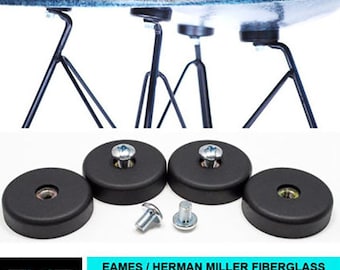 Soportes amortiguadores de fibra de vidrio para sillas Eames/Herman Miller (rosca fina, juego de 4)