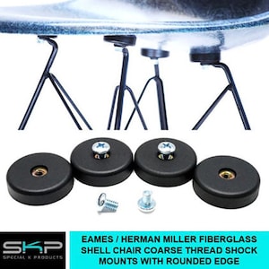 Shock Mounts For Eames Herman Miller Fiberglass Shell Chair COARSE Thread SKP Shock mount set of 4 image 1