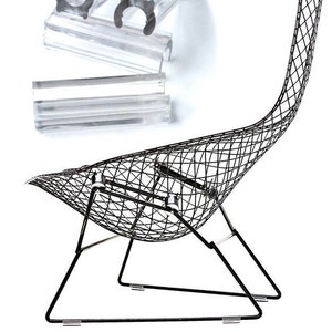 Bertoia stoel/sledeglijders voor Knoll Diamond, Bird, bijzetstoelen NO FELT set van 4 afbeelding 3