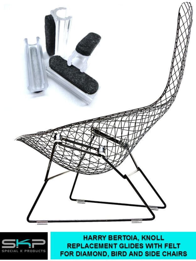 Ensemble de 4 chaises Bertoia pour chaise/luge pour Knoll Diamond, oiseau et chaises d'appoint image 3