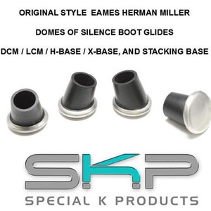 For Eames Herman Miller H-Base, DCM / LCM Angled Rubber Boot Glides Feet Replacement SKP Spare Parts Set of 4 image 2