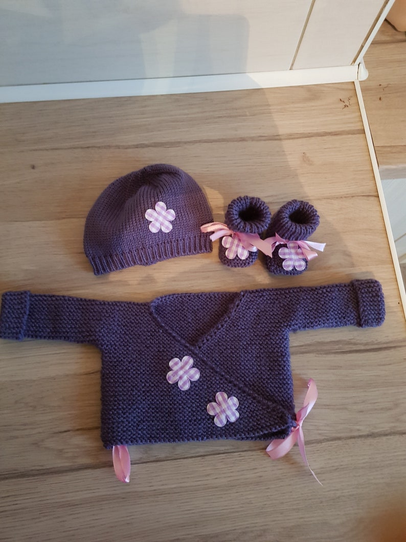 Bra set booties bonnet 0\u00e3 3 months Hat