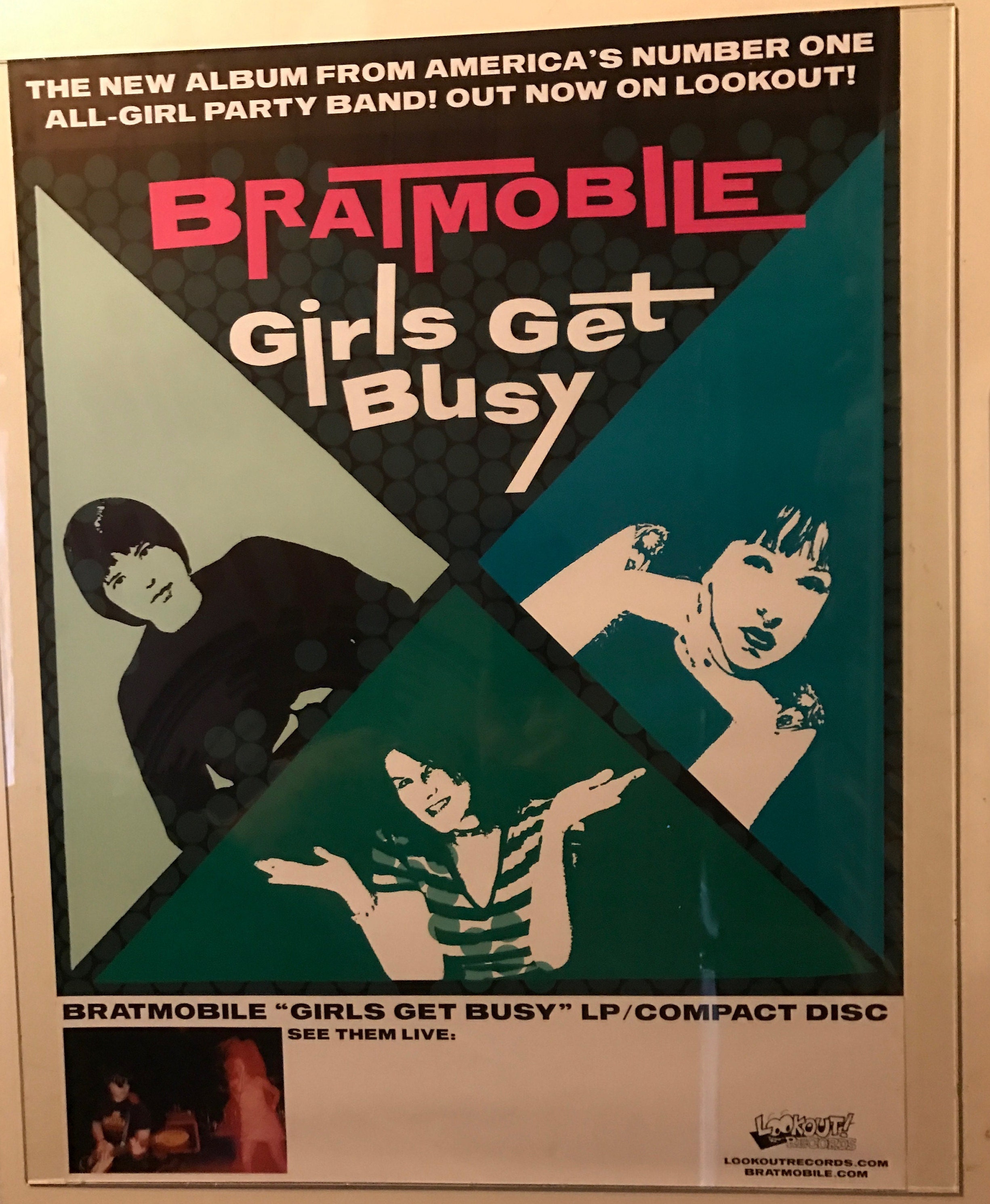 Bratmobile - Promo Punk Rock Poster - Lookout! Records