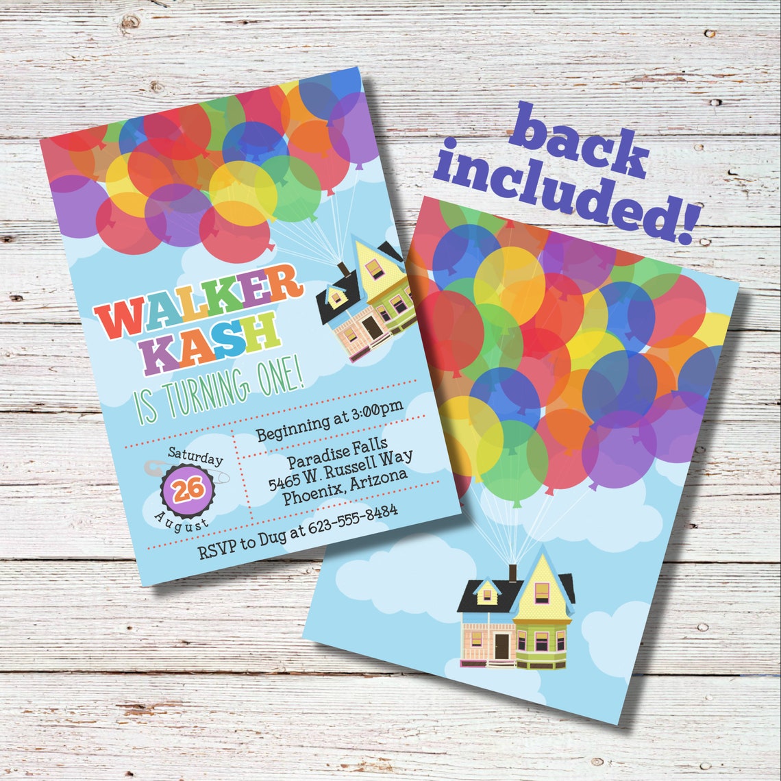 Disney Pixar Up Movie Birthday party invite invitation Etsy Disney Pixar Up Movie Birthday party invite invitation Etsy