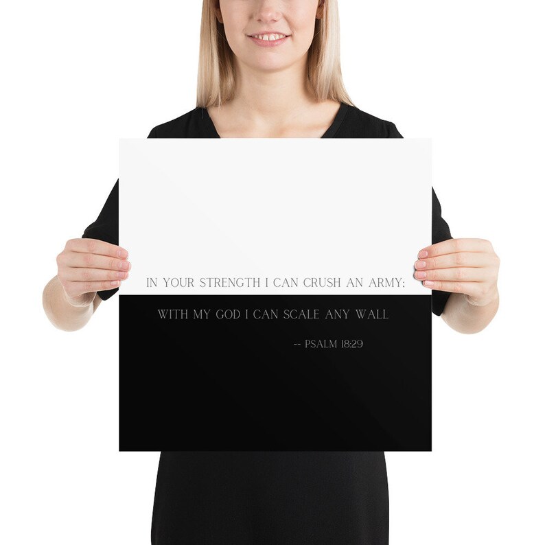 Scale Any Wall Bible Verse Typography Etsy