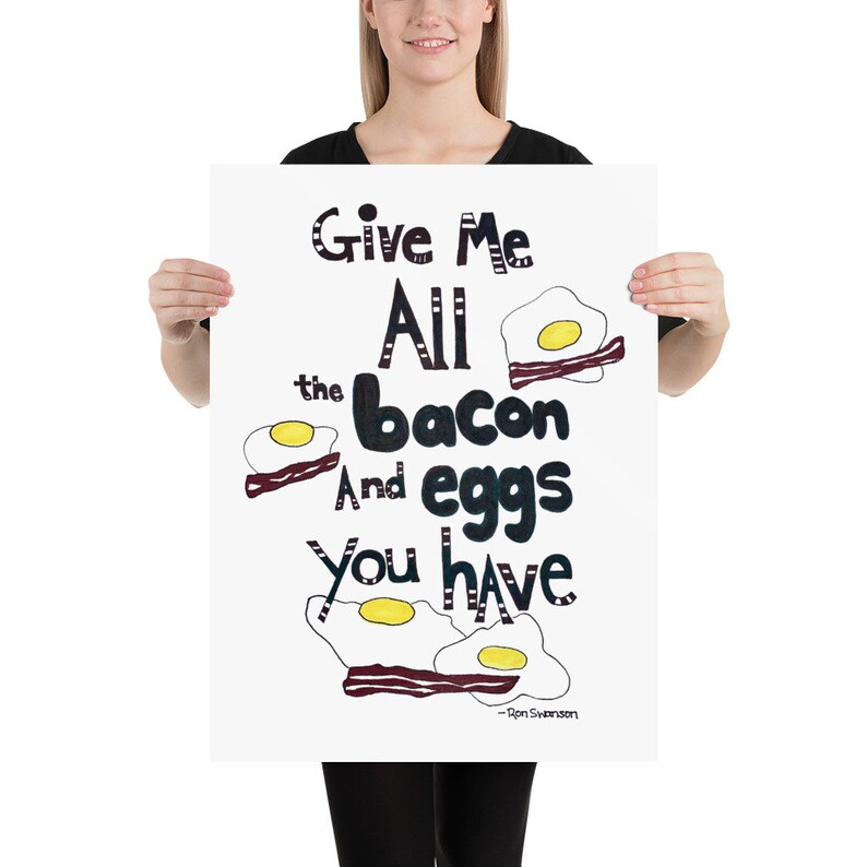 Give Me All the Bacon and Eggs You Have Breakfast Foods Word Etsy