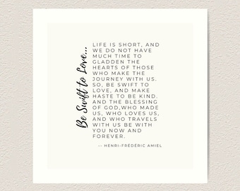 Digital Download - Be Swift to Love Episcopal Prayer Word Design