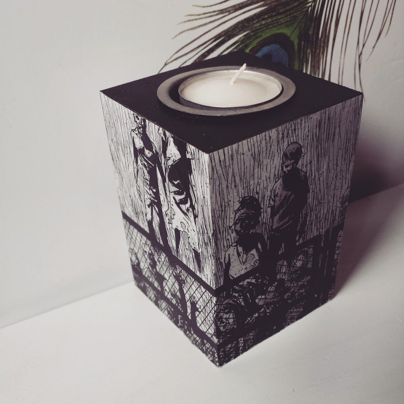 Comic Decoupage Candle Holder Comic Decoupage Tea Light Etsy