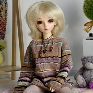 Knitted oversized sweater for minifee, slim msd, 1/4 BJD doll. (For people 14+)