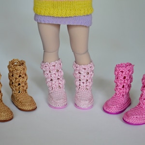 Knitted  boots (14 colors) for Littlefee, Yosd, 1/6 Bjd dolls.(For people 14+)