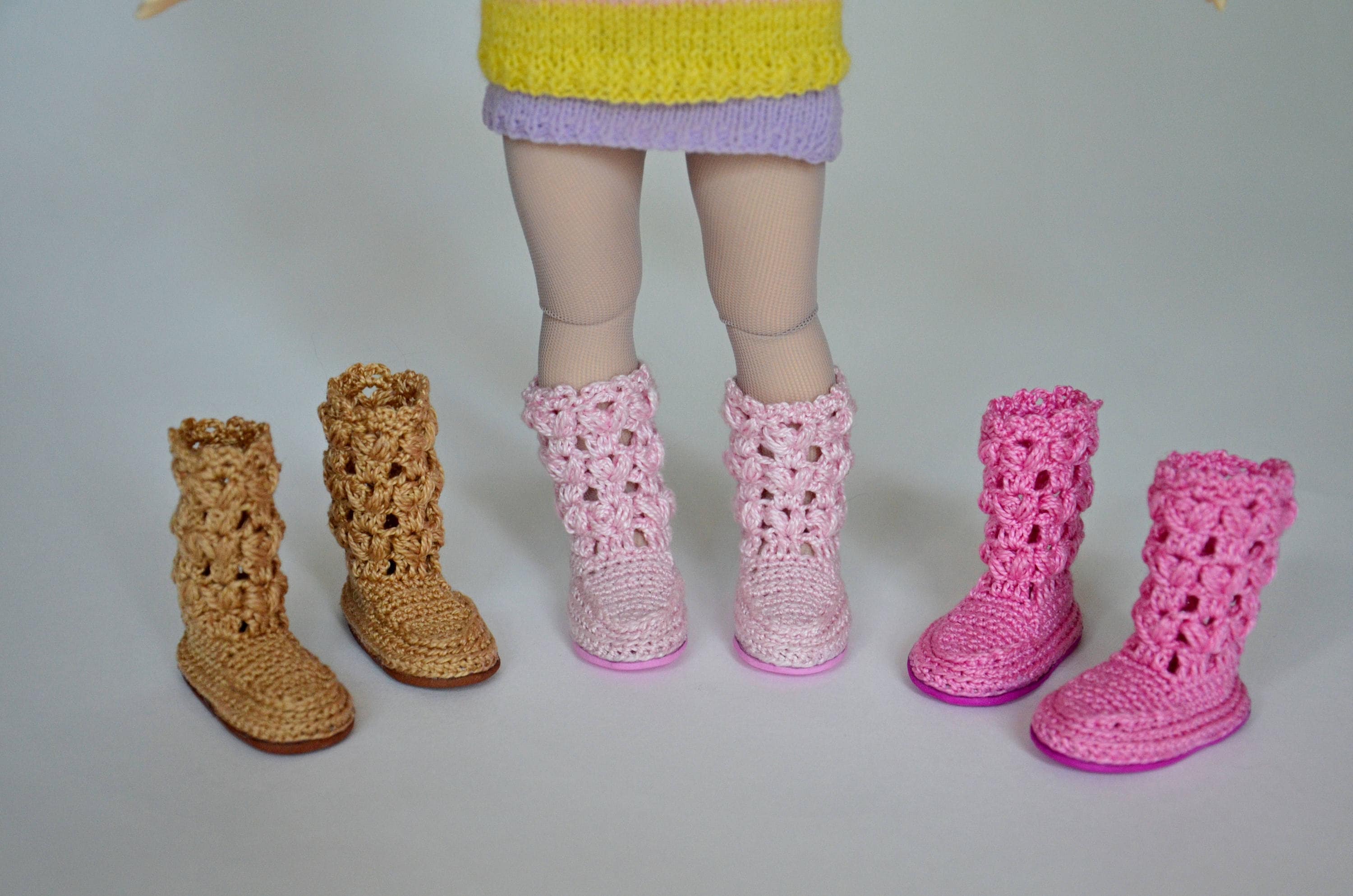 Bottes Miniatures SOPOTUTU – Pour Poupées 20 Cm – Coton Marron – Accessoires BJD – Confortables Et Léger