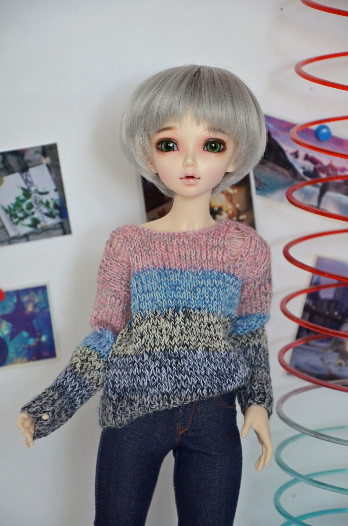 Cotton Sweater for Minifee, Slim Msd, BJD 1/4 Doll. for People 14