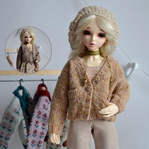 Minifee, slim msd, 1/4 bjd doll short cardigan. (For people 14+)