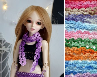Multicolored summer scarf for for minifee, slimmsd, 1/4 bjd doll. (For people 14+)