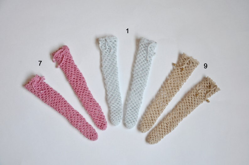 Stickade höga strumpor (16 färger) till minifee, slim Msd, 1/4 bjd docka. (För personer 14+) bild 7
