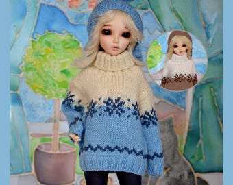 Set of clothes (3 items) for minifee, slim msd, 1/4 bjd doll. (For people 14+)