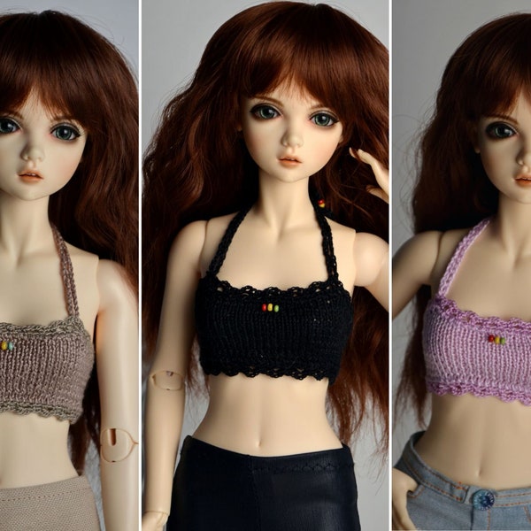 Knitted top for MSD (42-45 cm), 1/4 bjd doll.