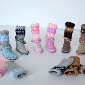 Knitted  boots and legwarmers for Minifee, MSD, BJD 1/4.(For people 14+)