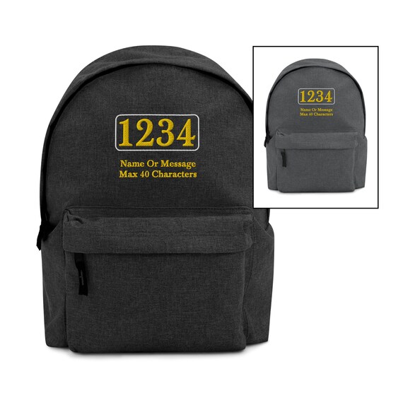 Mochila policial bordada. Mochila personalizada con bolsillo para  computadora portátil de 15 pulgadas, número de insignia y mensaje  personalizado. Regalos de Oficial de Policía BPE002 -  España