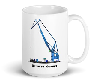 Floating Crane Mug – Marine Construction Worker Gift