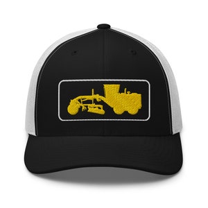 Grader Trucker Cap, Embroidered Grader Operator Hat, Retro Truckers Cap, Adjustable Strap, Construction Driver Truck Theme Gifts