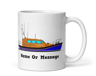 Personalized RNLI Lifeboat Coffee Mug – Maritime Gift. Tamar Class