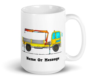 Truck-Mounted Crane Mug – Construction Worker Gift