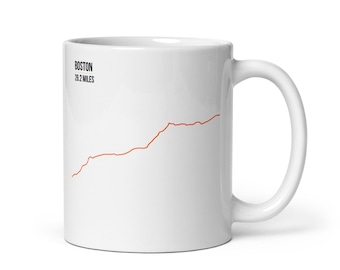Boston 26.2 Running Route Mug – Marathon Gift for Runners