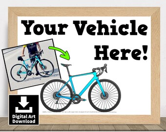 Custom Vehicle Illustrations and Side View Drawings for Home or Office. Submit Photos of your Bicycles, Cars, Trucks, Yachts and Cranes E300