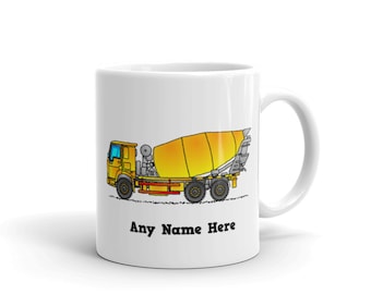 Personalized Cement Mixer Mug: Custom Construction Worker Gift