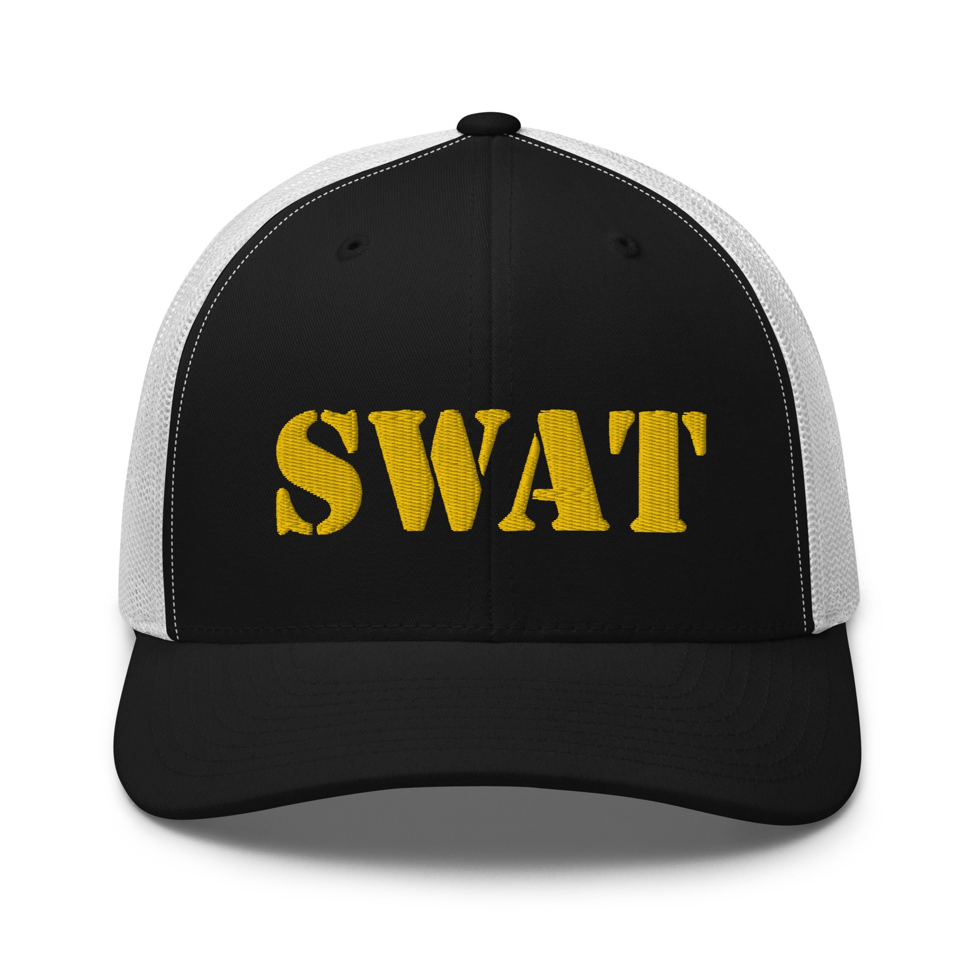 Police Hat Gold Text