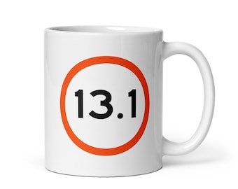 13.1 Running Route Mug – Half Marathon Gift for Runners