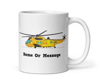 Yellow Sea King SAR Helicopter Mug – 22 Squadron Rescue – Personalized Gift