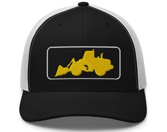 Embroidered Wheel Loader Trucker Cap: Construction Theme
